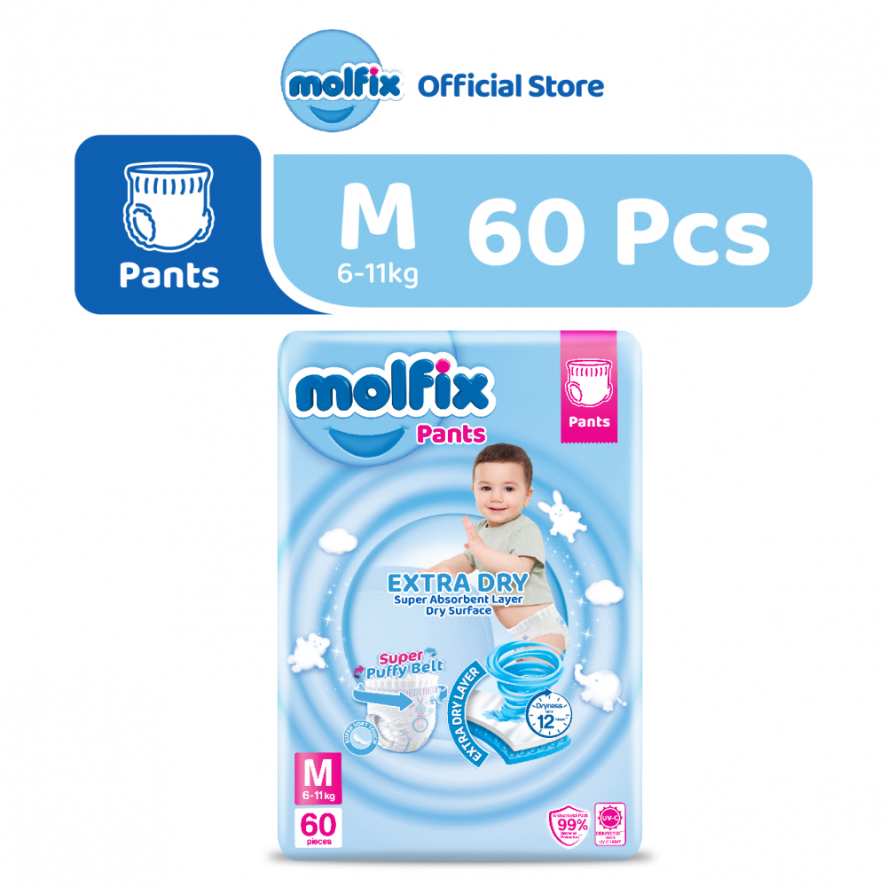 Molfix Pants Jumbo Size 5 X-Large (15-20Kg) 52's - Baby Mart