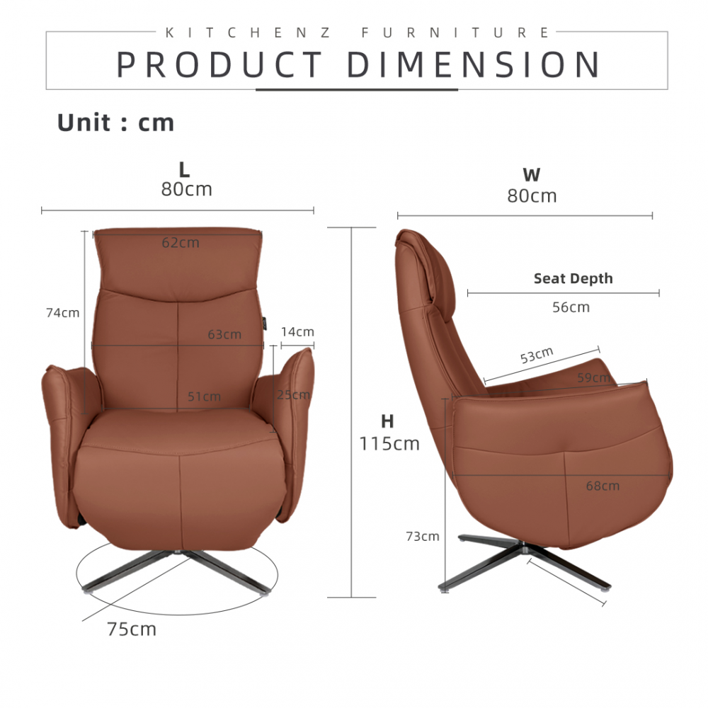 KitchenZ More Anita Electrical Recliner Sofa Recliner Chair Leisure
