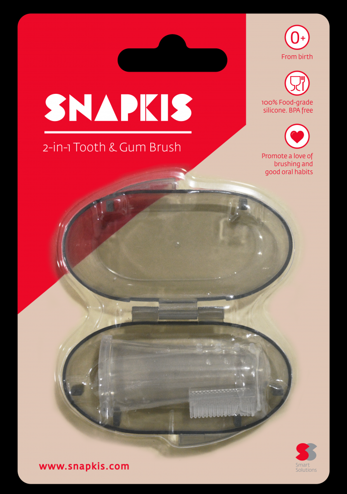 SNAPKIS 2IN1 TOOTH & GUM BRUSH GREY Subplace Subscriptions Make