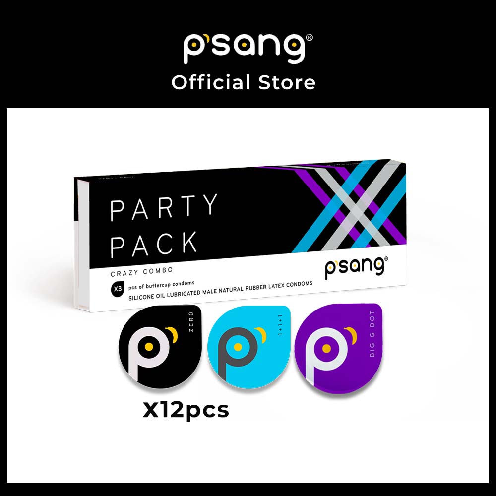 P'sang New Party Pack Buttercup Condom 1+1+1 Zero Big G Dot Safe Sex psang  kondom 保险套 避孕套 安全套 [3pcs]