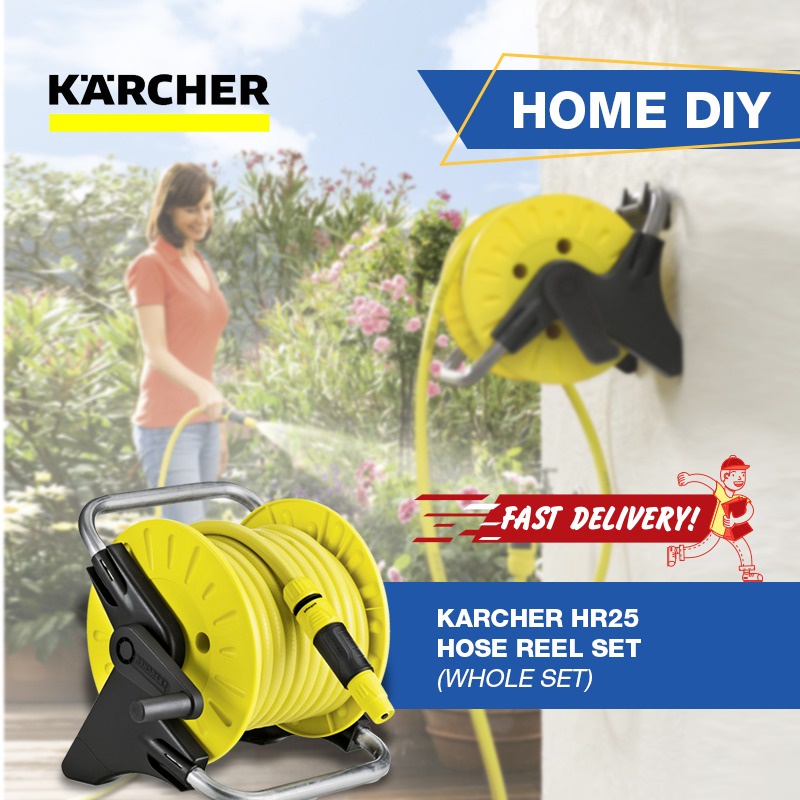 Ready Stock* KARCHER Hose Reel Wall HANGING HR25 X 15MFree Standing & Wall  Mounted(WALL)