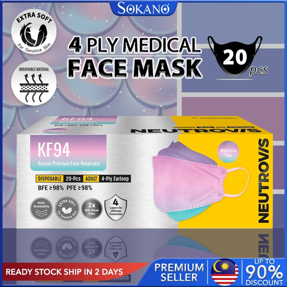 Neutrovis KF94 Korean Premium Face Respirator Premium Face Mask 4PLY 10