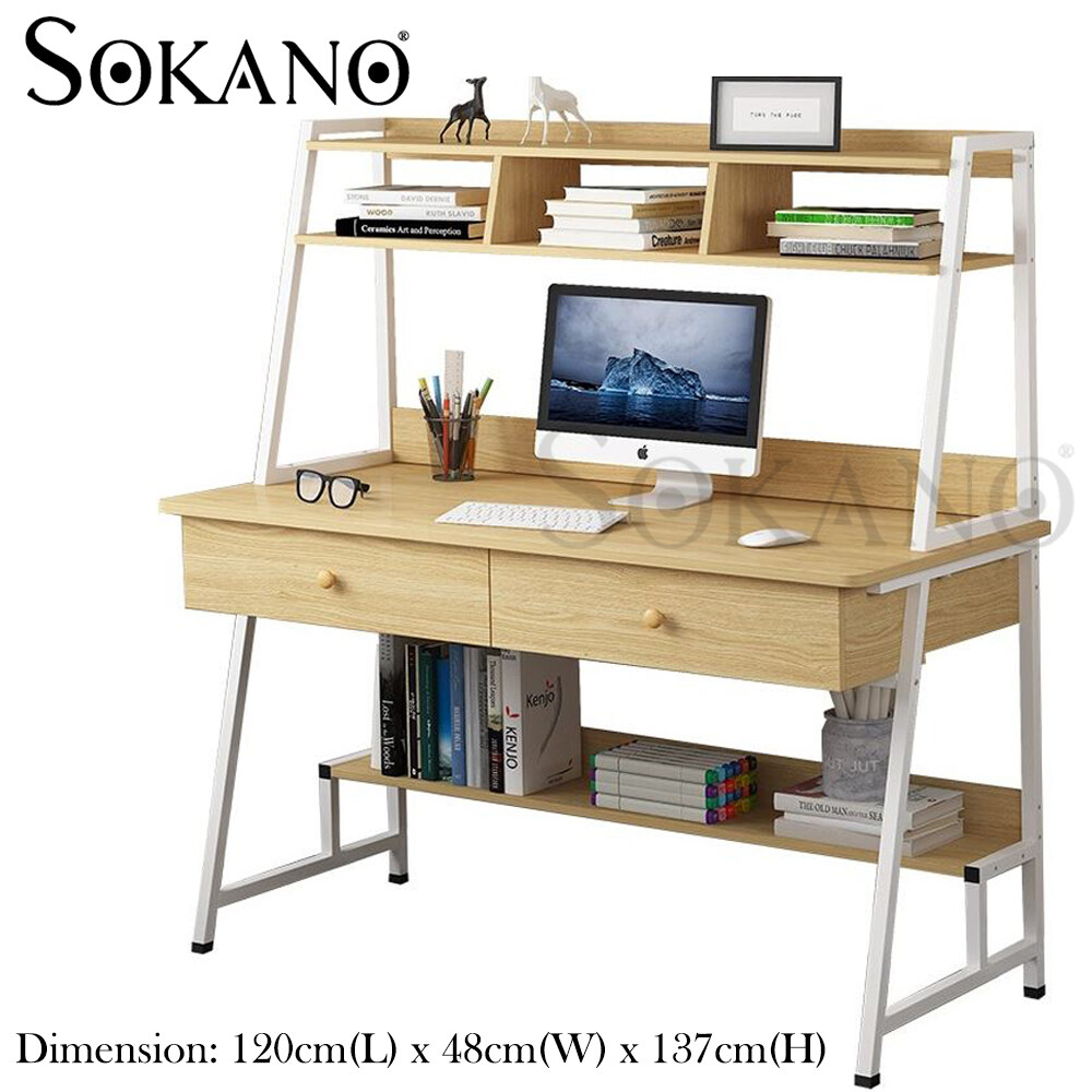 SOKANO N11 Writing Desk Computer Desk PC Laptop Table Workstation Study ...