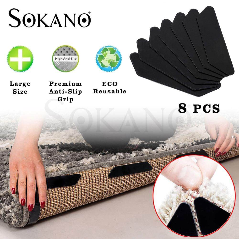 Anti-Slip Rug Grips, Reusable, Removable, Washable, 8 pieces,  in 2023