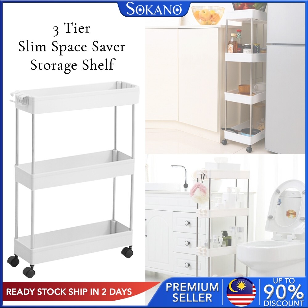 SOKANO BR006 Kitchen Bathroom Rack Wide & Slim Space Saver (DELIVERY ...